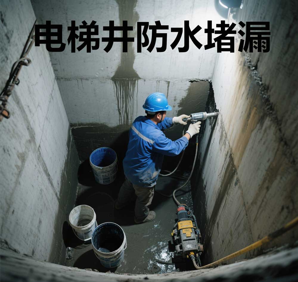 电梯井防水堵漏，漳州专业电梯井漏水维修公司